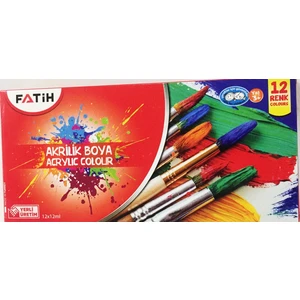 Tüplü Akrilik Boya 12 Renk 12 ml