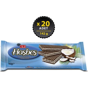 Hoşbeş Hindistan Cevizi Kremali Gofret 142 g x 20 Adet