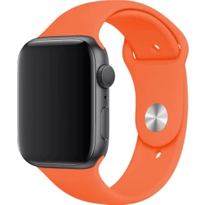 Apple Watch 1.2.3.4.5.6 Nesil Uyumlu 38 / 40 mm Uyumlu Spor Silikon Kordon