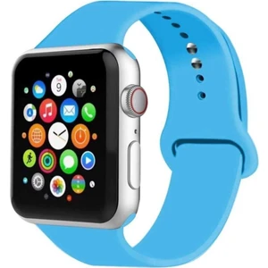 Apple Watch 1.2.3.4.5.6 Nesil Uyumlu 38 / 40 mm Uyumlu Spor Silikon Kordon