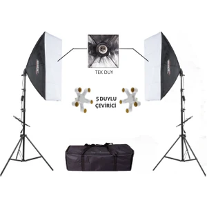 2'li Set 5 Duylu Ampülsüz Softbox