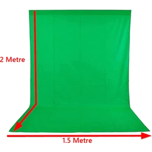 Chromakey Green Screen - Greenbox Yeşil Fon Perde 150 x 200 cm Fotoğraf Stüdyosu Youtube Tiktok Için Yeşil Arka Plan