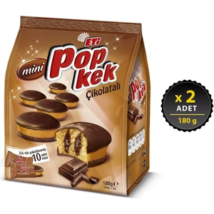Popkek Mini Çikolatalı Kek 180 g x 2 Adet