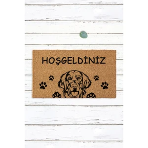 Paspas Yap Köpekli ve Pati Izleri Hoşgeldiniz Yazılı Paspas