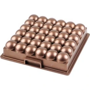 Atom 28X6 cm Döküm Granit Kare Kek Kalıbı Bronz 11736