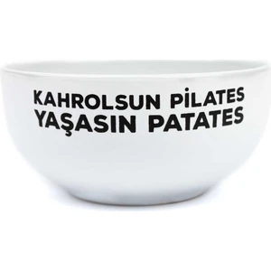 Palto Tasarım Kahrolsun Pilates Yaşasın Patates Tasarım Seramik Kase