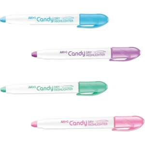 Candy Pastel Renkler Jel Fosforlu Kalem 4'lü