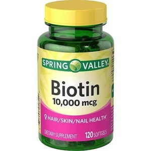 Spring Valley Biotin Softgels 10,000 Mcg 120 Count