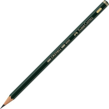 12 Faber Castell 9000 2H Graphite Pencils 