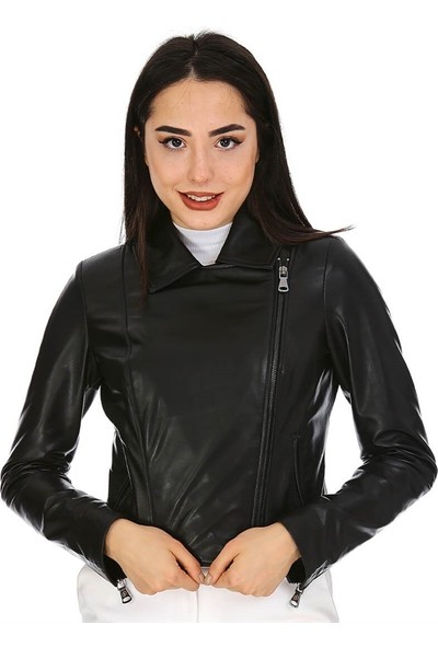 Dinamo Leather Kadın Gerçek Deri Ceket - DB-1396 - 20009 Dl1