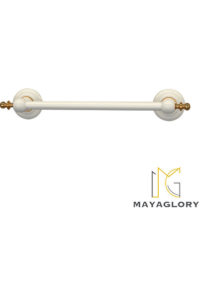 Mayaglory Aspendos Serisi Uzun Havluluk Beyaz Gold Renk Pirinç Hammadde 5 Yıl Garanti