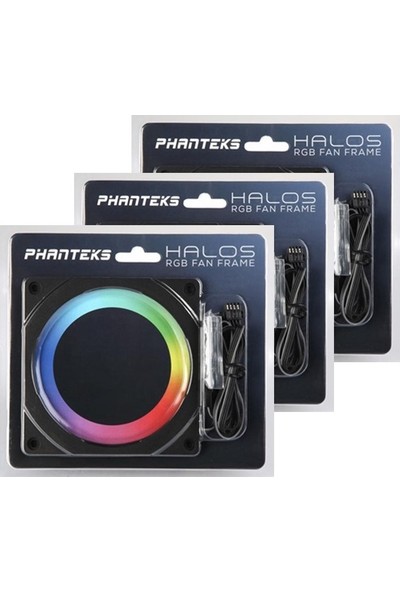 Phanteks Halos Rgb LED Işıklı Fan Çerçevesi, 140MM Siyah - (3 Ad)