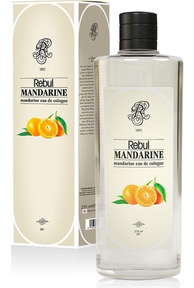 Rebul Mandarine - Mandalina Kokulu Kolonya 270 Ml (Cam Şişe)