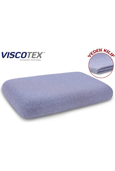 Viscotex 70 x 40 x 12 cm Boyun Destekli - Kılıflı Ekstra %100 Pamuk Taşıma Çantalı Yastık