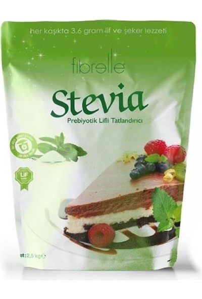 Fibrelle Prebiyotik Lifli Stevia Toz Tatlandırıcı 2,5 kg