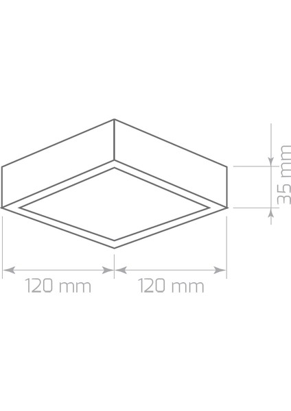 6W 6500K 510LM Sıva Üstü LED Panel(Kare)-Beyaz Işık