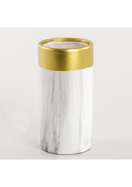 Gold/mermer Desenli Seramik Vazo 8,5X20 cm fiyatları