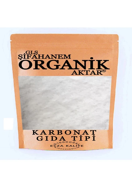 GLŞ Şifahanem Organik Aktar Karbonat 100 gr ( grıda Tipi ) Ecza Kalite