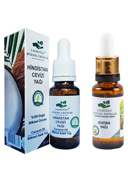 Hindistan Cevizi Yağı - Jojoba Yağı 2'li Avantaj Paketi 20 ml