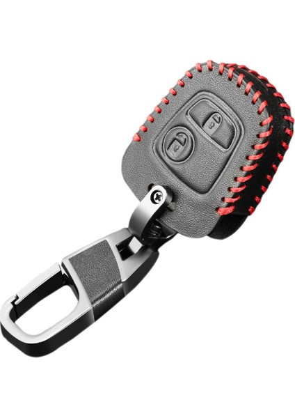 Peugeot 107 206 207 306 307 407 2 Tuşlu Deri Anahtar Kılıfı