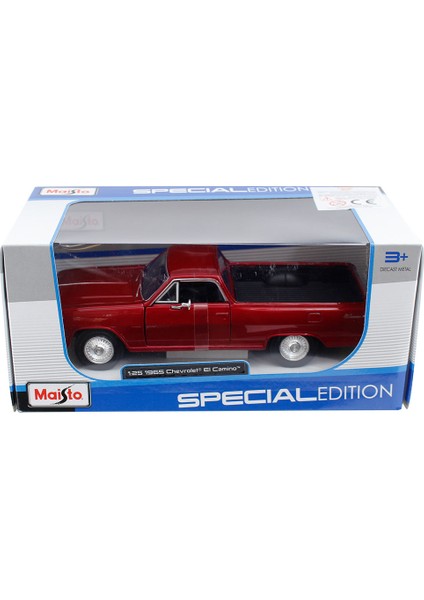 1/25 1965 Chevrolet El Camino Model Araba Kırmızı