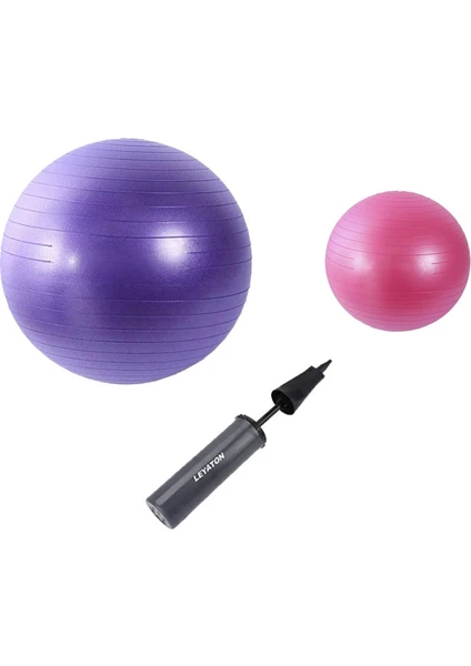 65 cm Mor + 25 cm Pilates Topu 2'li Set