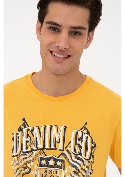 Erkek Sarı T-Shirt 50234973-VR044 fiyatları