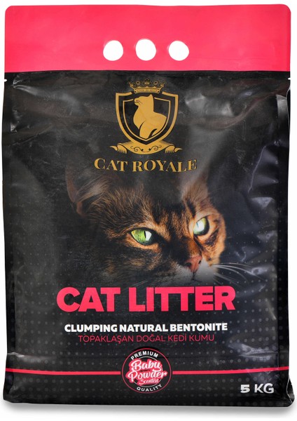 Cat Royale Natural Bebek Pudrası Kokulu Kedi Kumu 5 kg