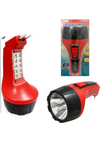 El Feneri Şarjlı 1W+10SMD LED ST-9938