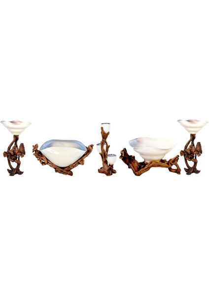 Nature Krem Wood Dekoratif Oval Meyvelik modelleri