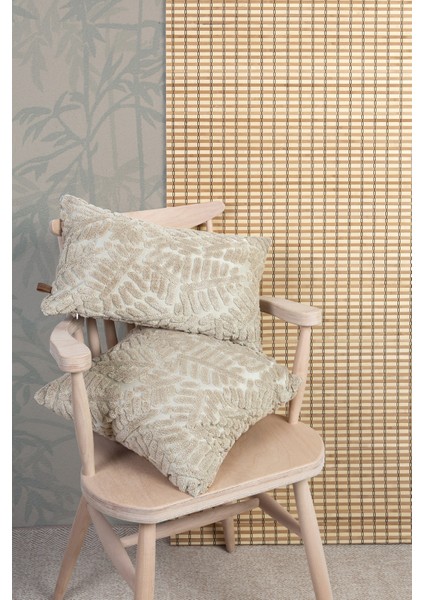 Bohem Özel Tasarım Punch Panç Desen Dikdörtgen Dekoratif Kırlent Kılıfı Forest Natural fiyatları