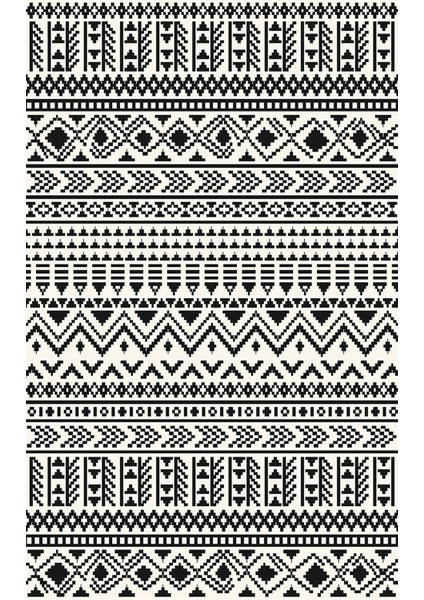 Zuma Zm 02 Cream Black Eko Halı