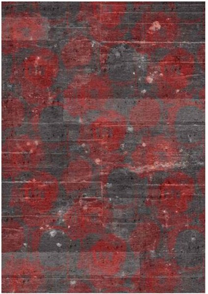 Gloria TD186 Kırmızı Modern Desen Dokuma Saçaklı Kilim