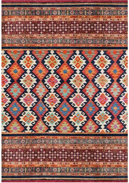 Gloria TD792 Multi Etnik Desen Dokuma Saçaklı Kilim