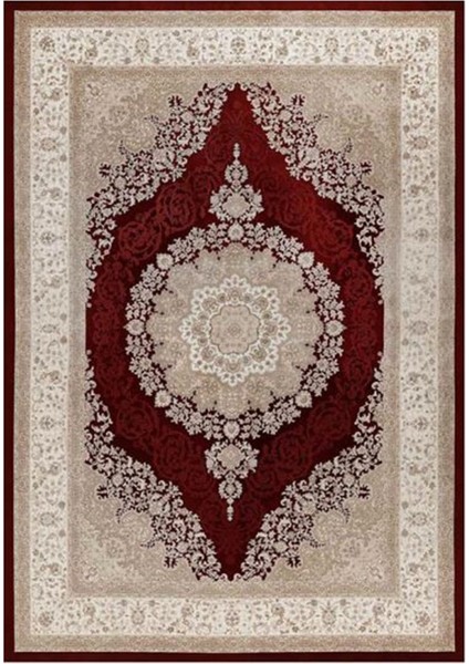 Gloria TD32801 Kırmızı Klasik Desen Dokuma Saçaklı Kilim