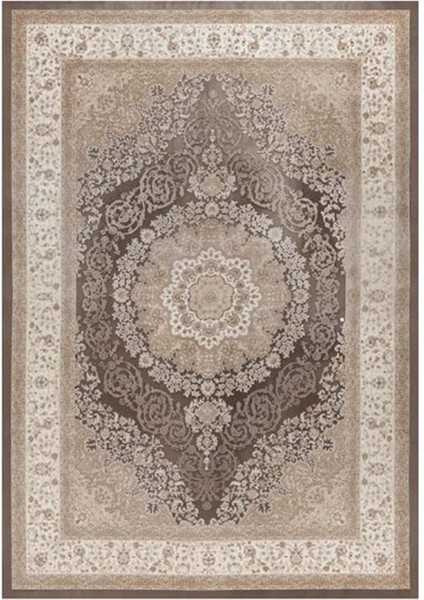 Gloria TD32803 Kahverengi Klasik Desen Dokuma Saçaklı Kilim