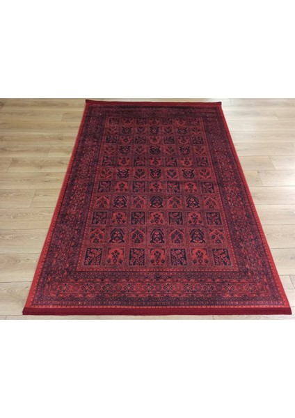 Gloria TD720 Bordo Afgan Desen Dokuma Saçaklı Kilim fiyatları