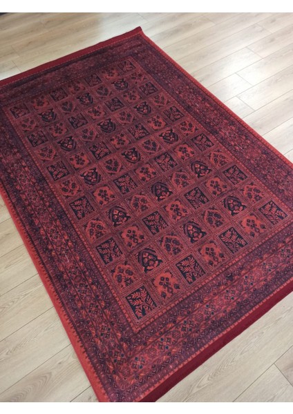 Gloria TD720 Bordo Afgan Desen Dokuma Saçaklı Kilim fırsatları