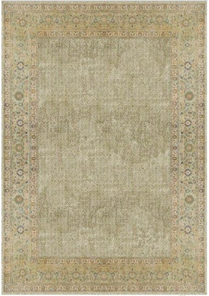 Gloria TD115 Su Yeşili Klasik Desen Dokuma Saçaklı Kilim