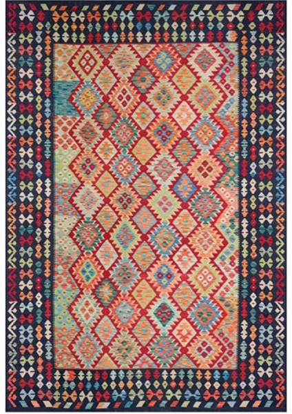 Gloria TD750 Multi Etnik Desen Dokuma Saçaklı Kilim
