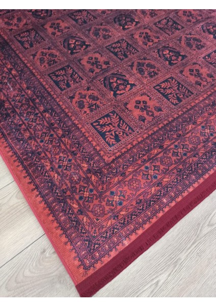 Gloria TD720 Bordo Afgan Desen Dokuma Saçaklı Kilim indirimleri