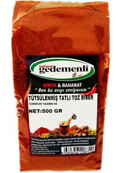 Tütsülenmiş Tatlı Toz Biber 500 gr