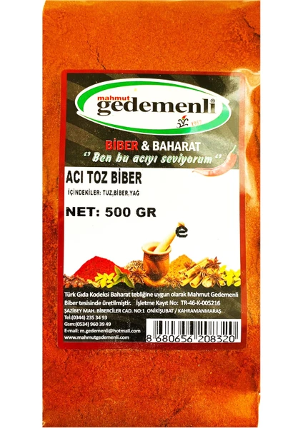 Acı Toz Biber 500 gr