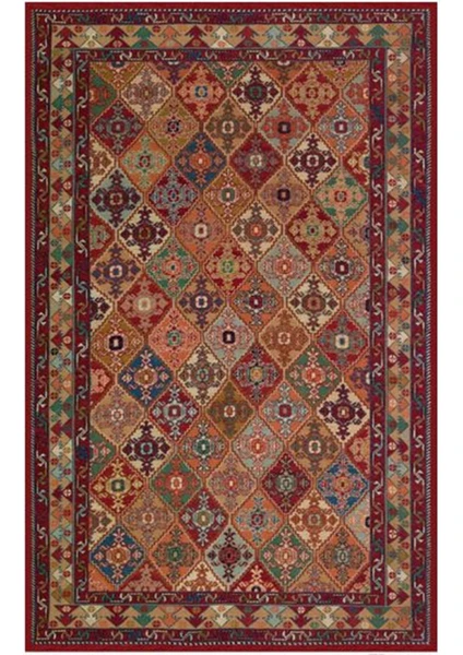 Çam Halı Gloria TD739 Multi Etnik Desen Dokuma Saçaklı Kilim