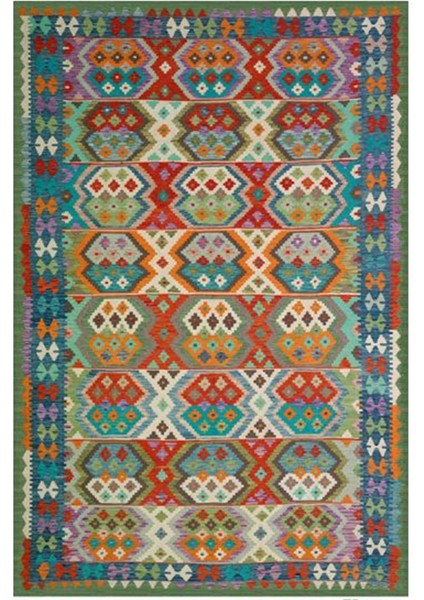 Gloria TD748 Multi Etnik Desen Dokuma Saçaklı Kilim