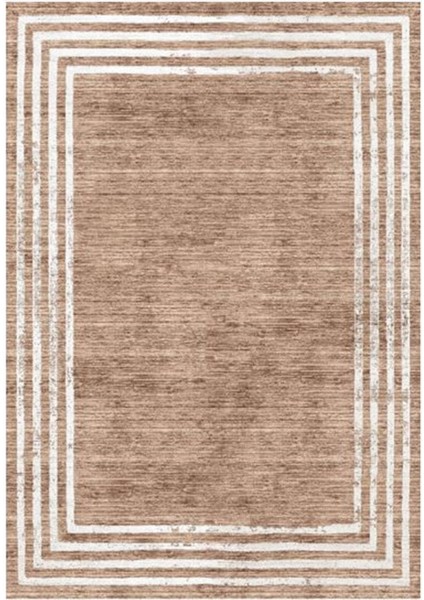 Gloria TD71601 Bej Art Deco Modern Desen Dokuma Saçaklı Kilim