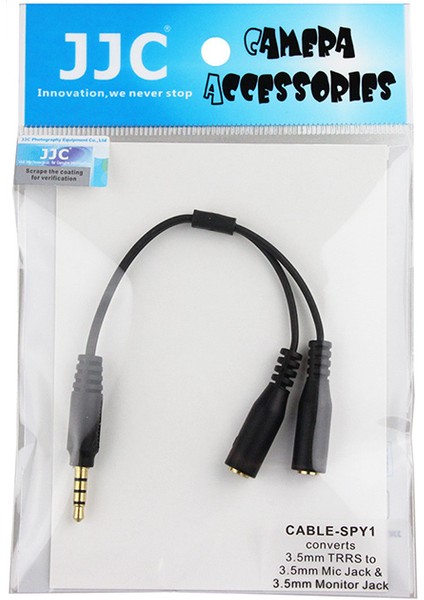 Jjc Cable-Spy1 Telefon & Tablet Için Mikrofon Adaptörü