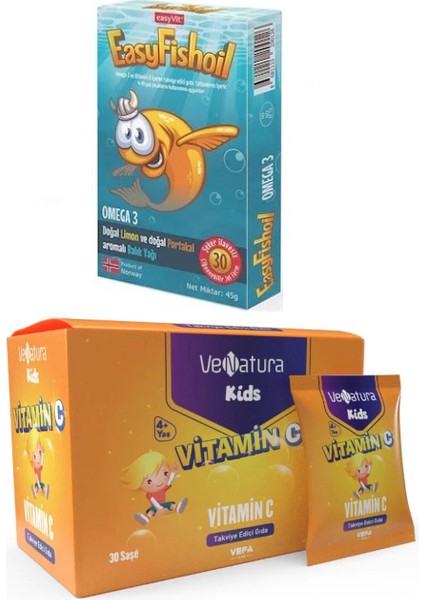 Çocuklar Için Omega 3 - 30 Çiğnenebilir Jel Form + Venatura C Vitamini 30 Saşe modelleri
