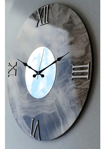 Mermer Desenli Aynalı Duvar Saati fırsatları