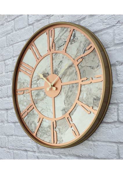 altın(Gold) Renkli Metal Kasalı Mermer Desenli Duvar Saati ( Çap 50 cm -Çap 80 cm ) indirimleri